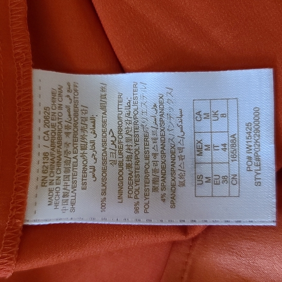 Light Orange/Coral 100% silk Guess by Marciano Dress - Picture 7 of 7